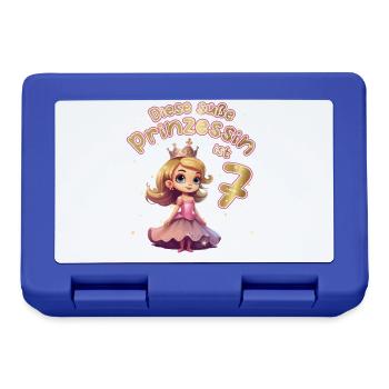 Diese kleine Prinzessin ist 7 - 7. Geburtstag - Brotdose - Royalblau - Vorne