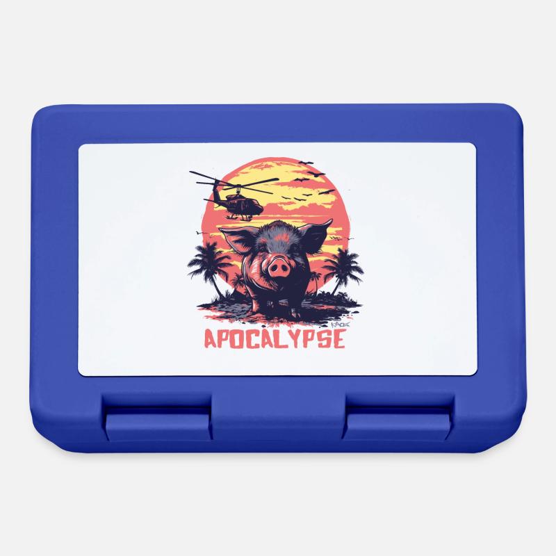 Apokalypse Schwein - Brotdose - Royalblau