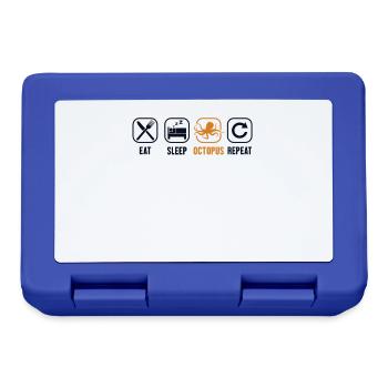 Eat Sleep Octopus Repeat Octopodes Octopoda Lover - Lunchbox - royal blue - Front
