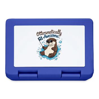 Cute Otter for Kids – Funny Birthday Design - Lunchbox - royal blue - Front