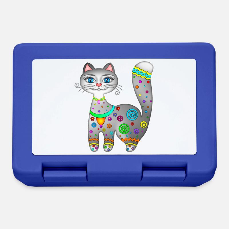 Chat mignon chaton - Boîte à goûter - bleu royal