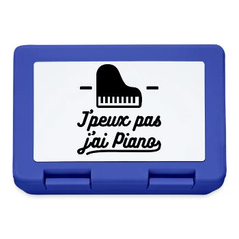 J'peux pas j'ai piano - Boîte à goûter - bleu royal - Devant