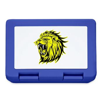 Lion Tête Sauvage Lion - Boîte à goûter - bleu royal - Devant