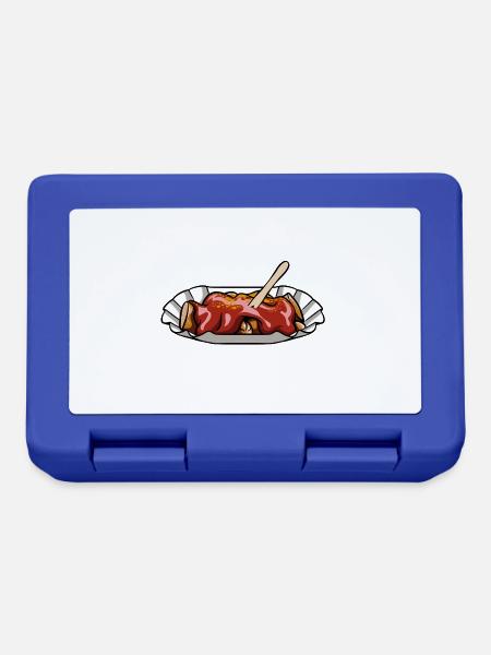 Currywurst geht immer - Currywurst Fan - Spruch - Brotdose - Royalblau