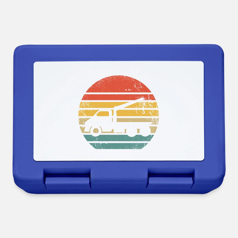Retro Abschleppwagen Vintage Abschlepper - Brotdose - Royalblau