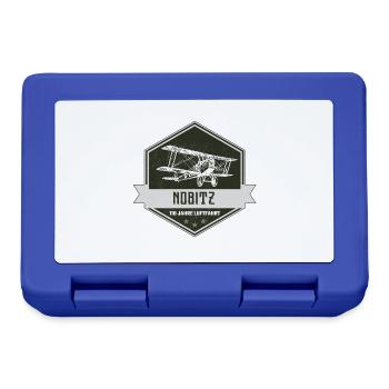 Ostthüringen Merch - Flughafen Nobitz - Brotdose - Royalblau - Vorne