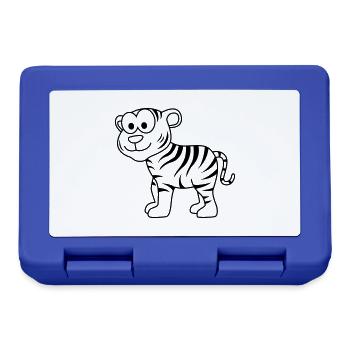 Tiger Comic Animal - Lunchbox - royal blue - Front