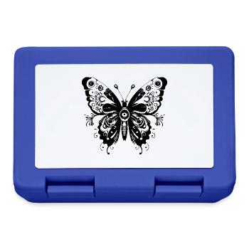 Schmetterling Mandala Boho - Brotdose - Royalblau - Vorne