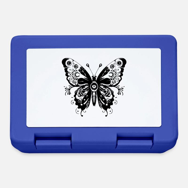 Papillon Mandala Boho - Boîte à goûter - bleu royal
