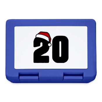 20 Numéro Noël - Boîte à goûter - bleu royal - Devant