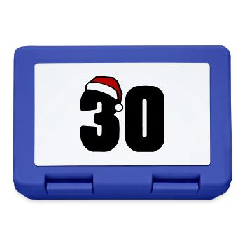 30 Numéro Noël - Boîte à goûter - bleu royal - Devant