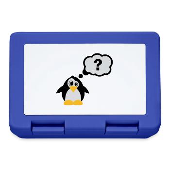 Pinguine Fragezeichen - Brotdose - Royalblau - Vorne