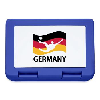 Deutschland Fußball - Brotdose - Royalblau - Vorne