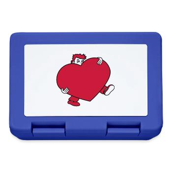 herz liebe verliebt geschenk gross riesig tragen s - Brotdose - Royalblau - Vorne