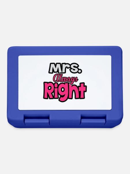 Mrs. always right - Brotdose - Royalblau