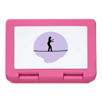 Slacklining Woman - Lunchbox - pink - Front
