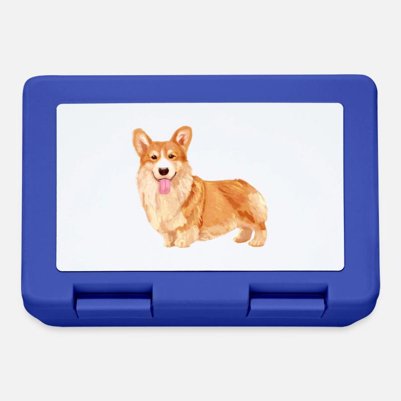 Welsh Corgi - Boîte à goûter - bleu royal