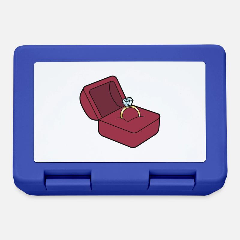 Wedding ring marriage proposal - Lunchbox - royal blue
