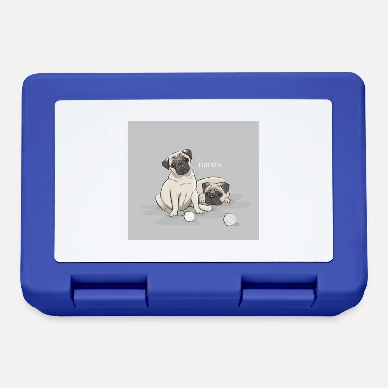 Mops - Brotdose - Royalblau