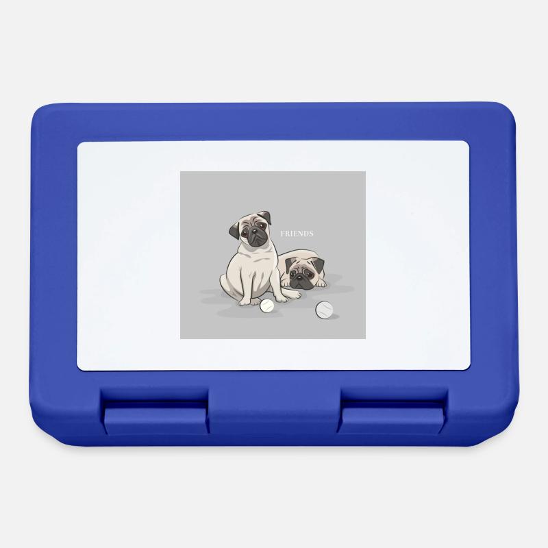 Pug - Lunchbox - royal blue