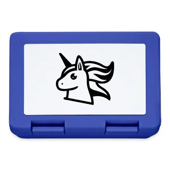 Süßes Einhorn im Comicstil - Brotdose - Royalblau - Vorne