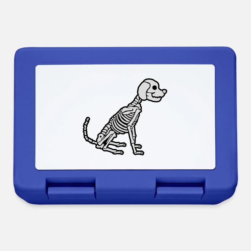 Halloween Skelett Hund Design - Brotdose - Royalblau