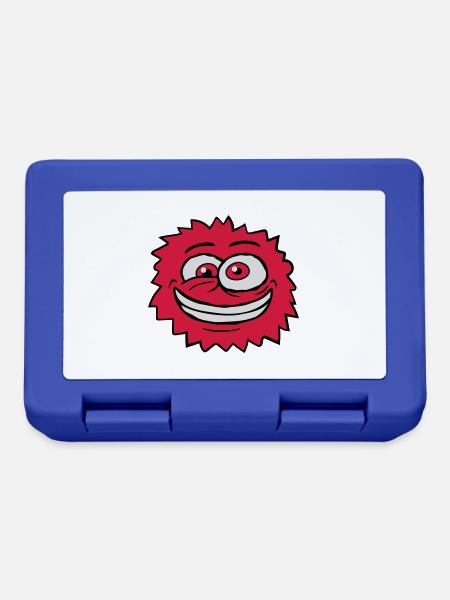 Monster verrücktes Comic Gesicht - Brotdose - Royalblau