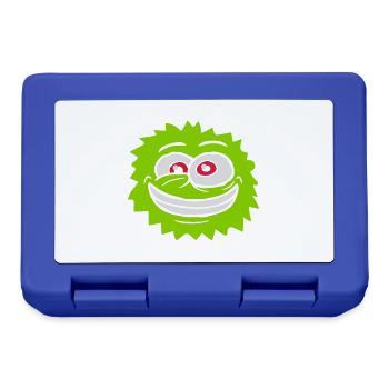 Hairy monster crazy face - Lunchbox - royal blue - Front