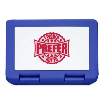I prefer not to - Lunchbox - royal blue - Front