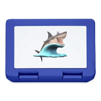 Shark Wave Water Ocean Sea - Boîte à goûter - bleu royal - Devant
