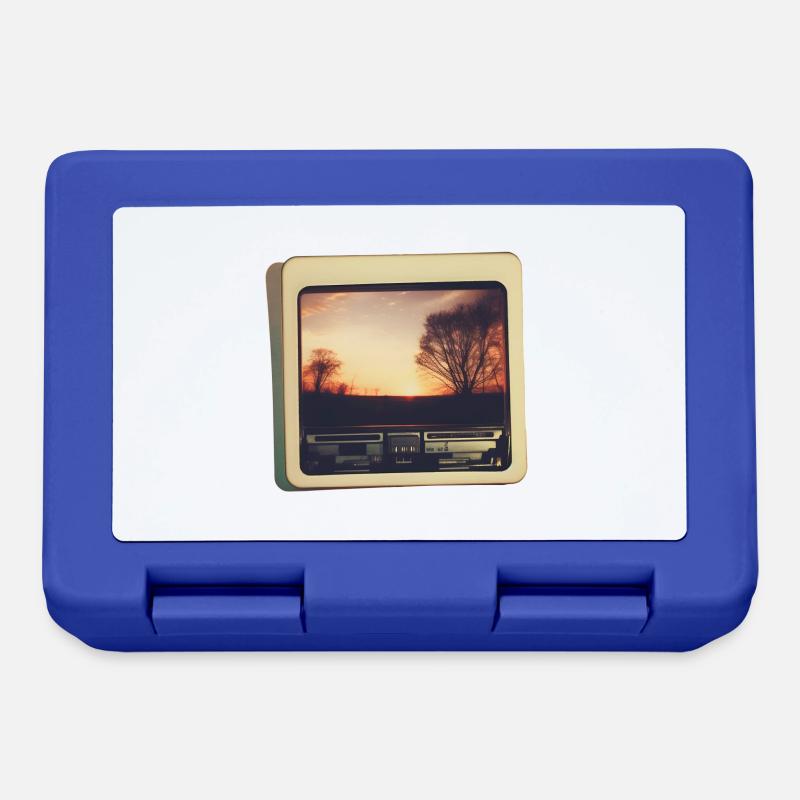 Nostalgischer Horizont - Brotdose - Royalblau