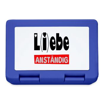 lebe anständig II - Brotdose - Royalblau - Vorne