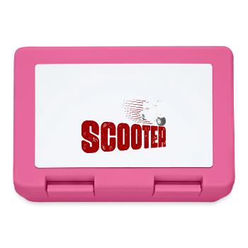 Get Your Kicks On A Scooter Moped Motorbike - Lunchbox - pink - Front