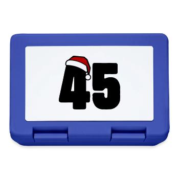 45 Zahl Weihnachten - Brotdose - Royalblau - Vorne
