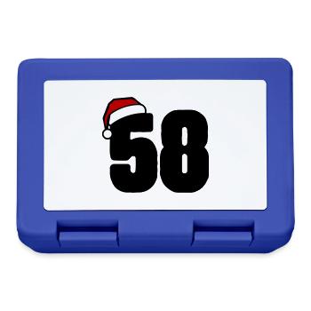 58 Numéro Noël - Boîte à goûter - bleu royal - Devant