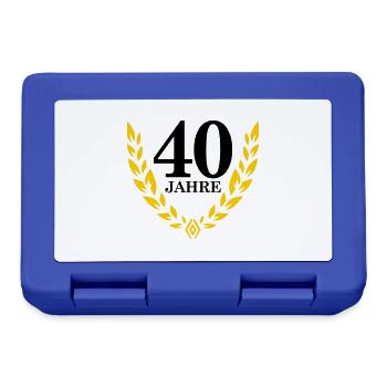 Jubiläum 40 Jahre Lorbeerkranz - Brotdose - Royalblau - Vorne