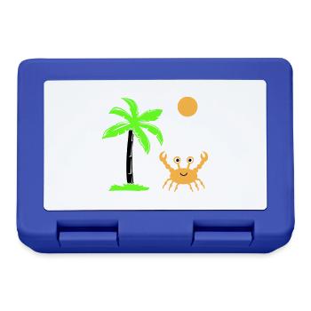 krabbe sonne palme - Brotdose - Royalblau - Vorne