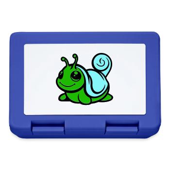 schnecke comic - Brotdose - Royalblau - Vorne