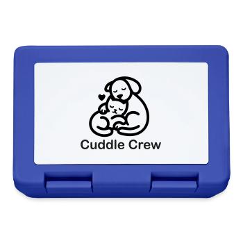 Cat & Dog Cuddling - Cuddle Crew Design - Lunchbox - royal blue - Front