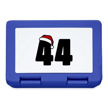 44 Zahl Weihnachten - Brotdose - Royalblau - Vorne