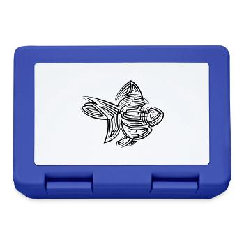 Goldfisch Tribal Tattoo - Brotdose - Royalblau - Vorne