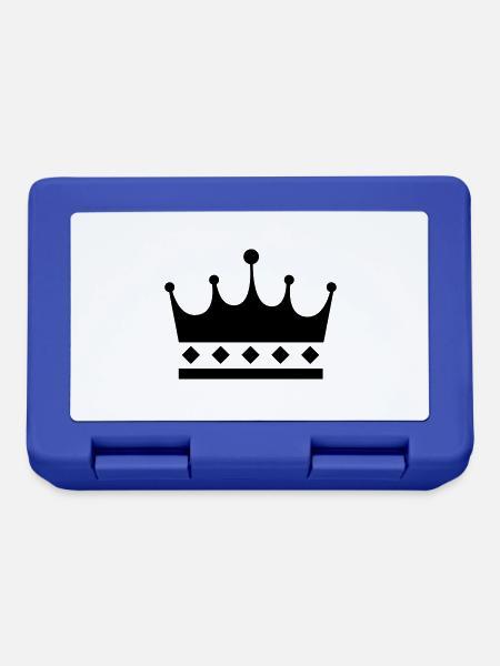 Krone Symbol - Brotdose - Royalblau