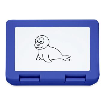 Seal Animal Comic - Lunchbox - royal blue - Front