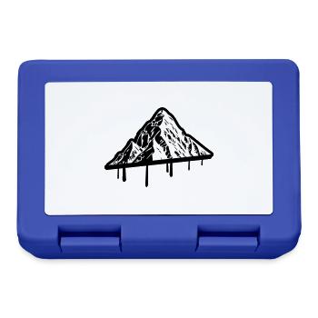 Berg Silhouette Symbol Mountains - Brotdose - Royalblau - Vorne