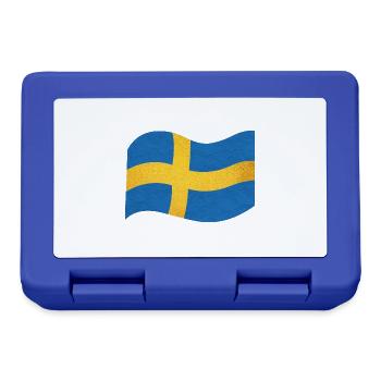 Die Flagge von Schweden Sverige - Brotdose - Royalblau - Vorne
