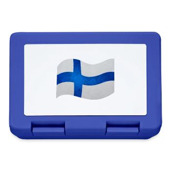 Carte/Drapeau de la Finlande - Boîte à goûter - bleu royal - Devant