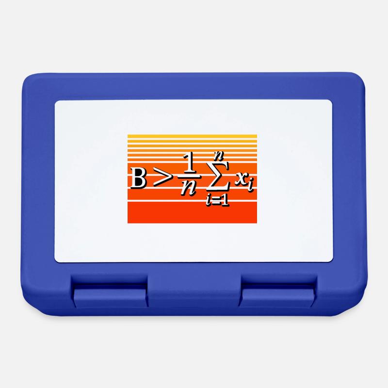 Jeu de mots mathématique - Soyez supérieur à la moyenne - Boîte à goûter - bleu royal