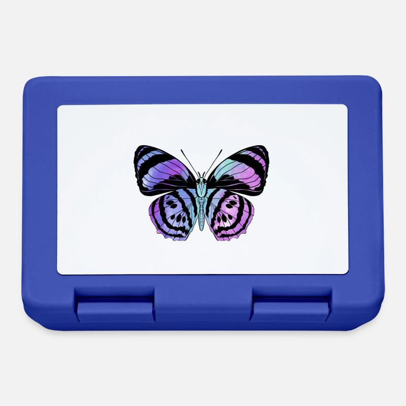 papillon papillon animal coloré couleur - Boîte à goûter - bleu royal
