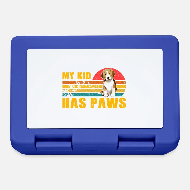 My Kid has paws Beagle - Brotdose - Royalblau