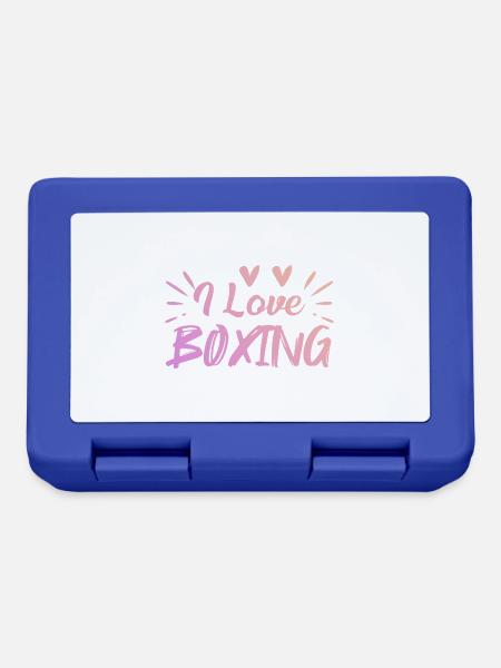 Ich liebe Boxen - Brotdose - Royalblau